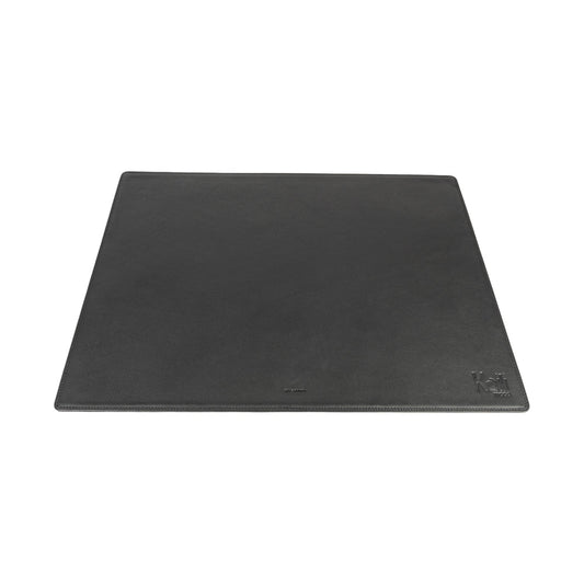K0044AB | Desk Pad in Genuine Full Grain Leather with Dollar Grain - Black Color - Dimensions: 50 x 37 x 0.5 cm - Packaging: Black Cardboard Envelope-0