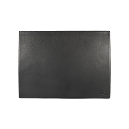 K0044AB | Desk Pad in Genuine Full Grain Leather with Dollar Grain - Black Color - Dimensions: 50 x 37 x 0.5 cm - Packaging: Black Cardboard Envelope-1