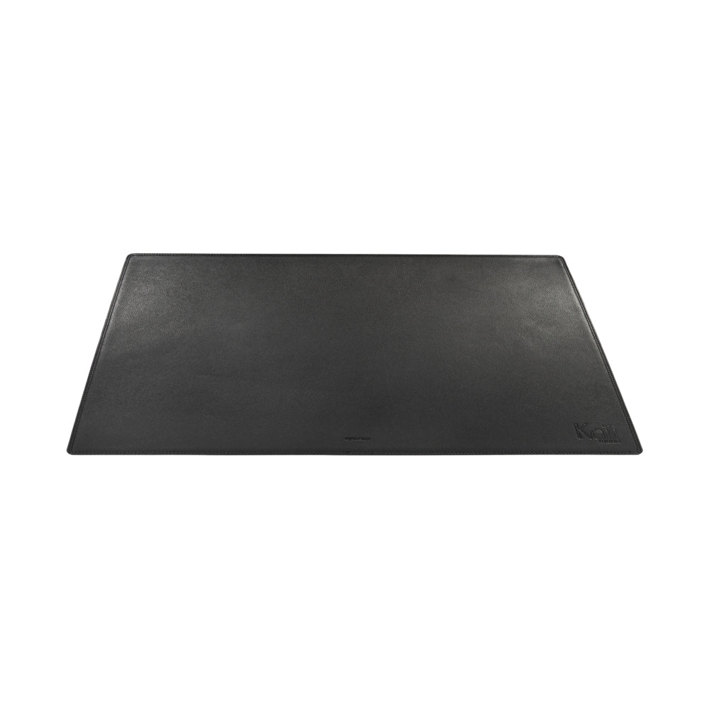 K0044AB | Desk Pad in Genuine Full Grain Leather with Dollar Grain - Black Color - Dimensions: 50 x 37 x 0.5 cm - Packaging: Black Cardboard Envelope-2