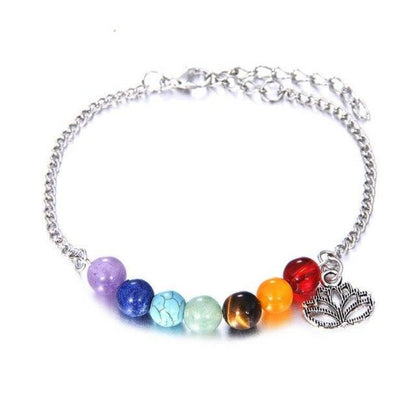 Vibrante 7 Chakra Lotus Armband voor Harmonie en Geluk