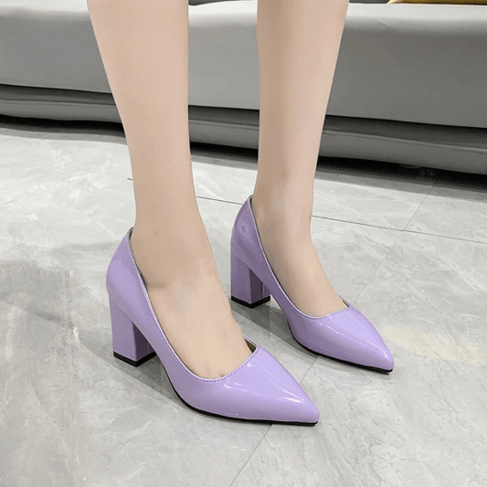 Voor Kleine Voeten: Chic Patente PU Leren Blokhak Pumps