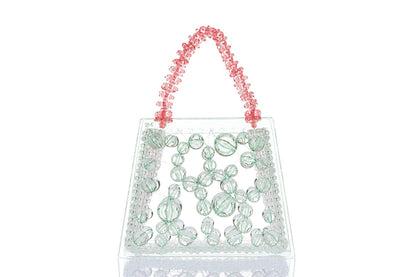 Mint Spider Woven Round Beaded Bag-2