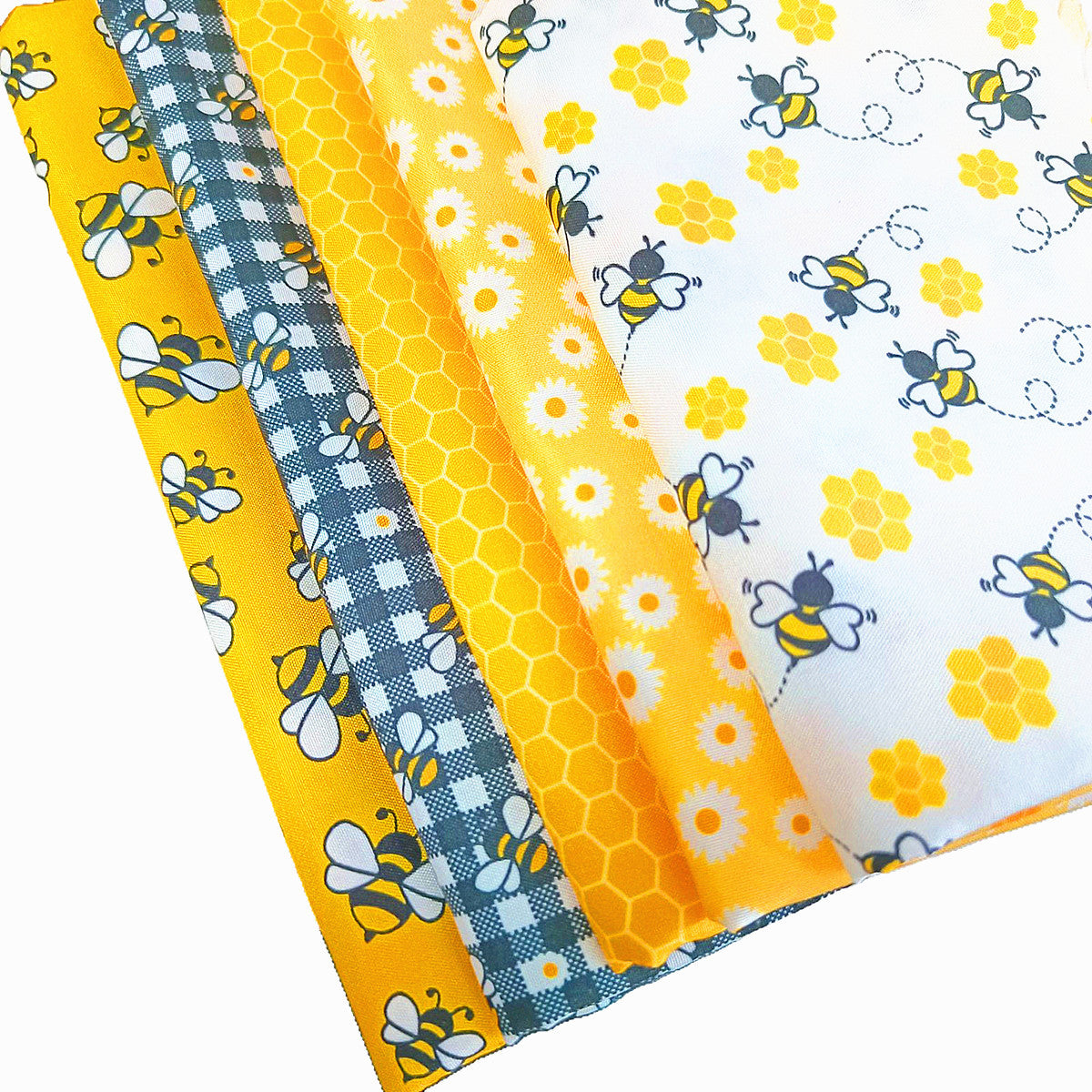 5pcs Precut Printed Fabric Bundle Polyester Sewing Fabric for Patchwork Quilting DIY Clothing Crafts