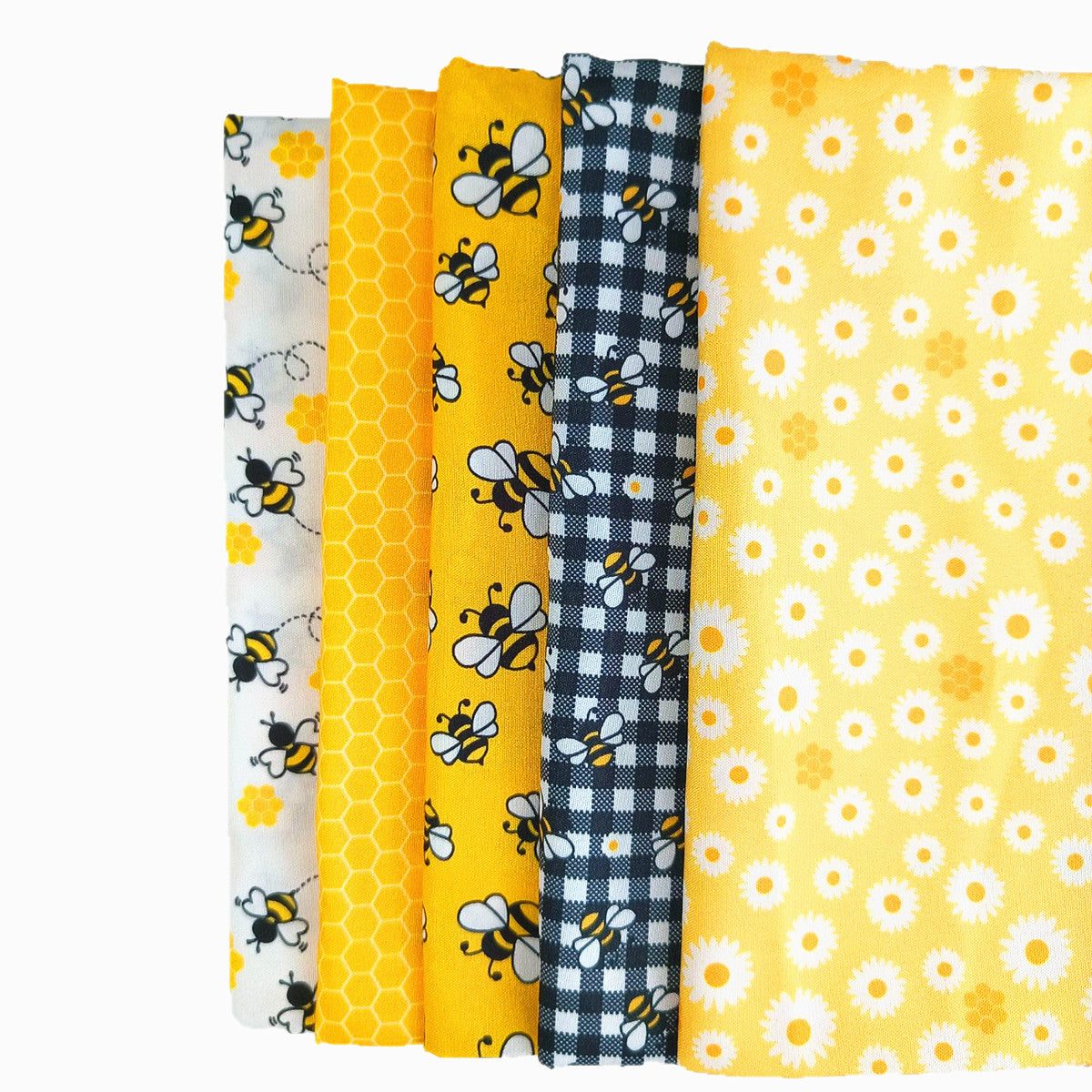 5pcs Precut Printed Fabric Bundle Polyester Sewing Fabric for Patchwork Quilting DIY Clothing Crafts