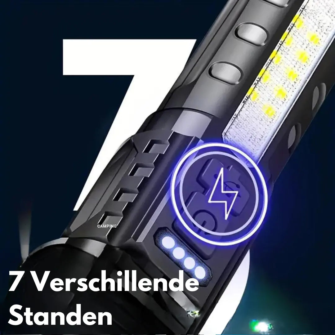 OutdoorHaven Tactische Zaklamp - Krachtige 5000 Lumen Helderheid