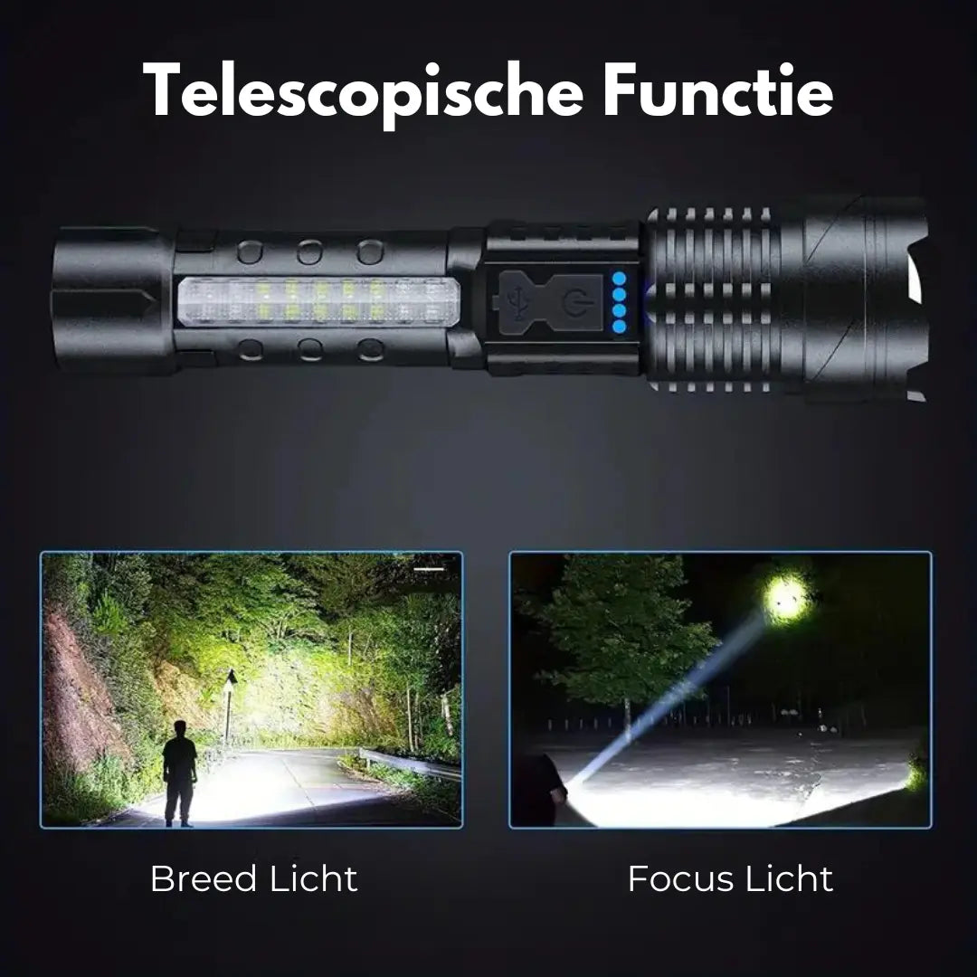 OutdoorHaven Tactische Zaklamp - Krachtige 5000 Lumen Helderheid