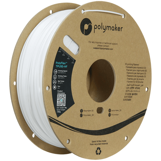 Polymaker PolyFlex TPU-95A High Speed Filament 1,75 mm White 1 Kg