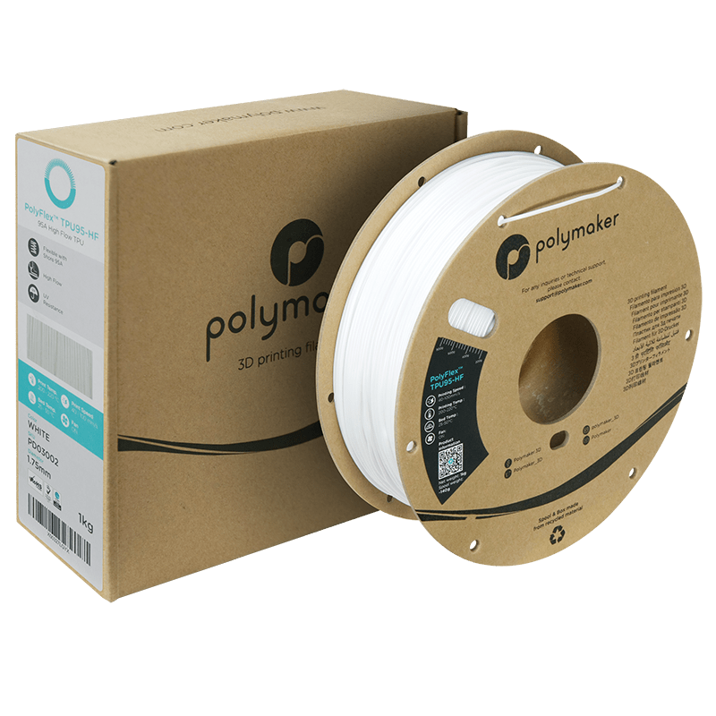 Polymaker PolyFlex TPU-95A High Speed Filament 1,75 mm White 1 Kg