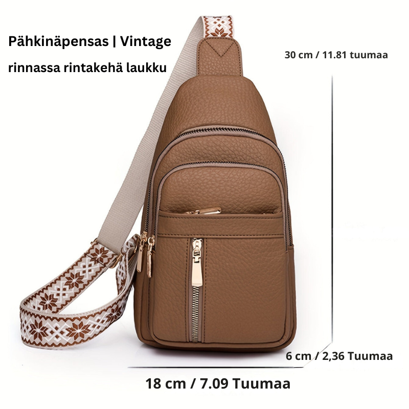 Pähkinäpensas | Vintage rinnassa rintakehä laukku