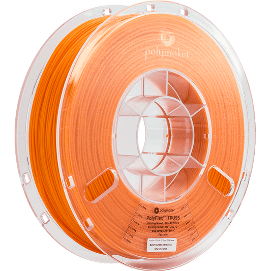 Polymaker PolyFlex TPU-95A filament 1,75 mm Oranje 750 Gr