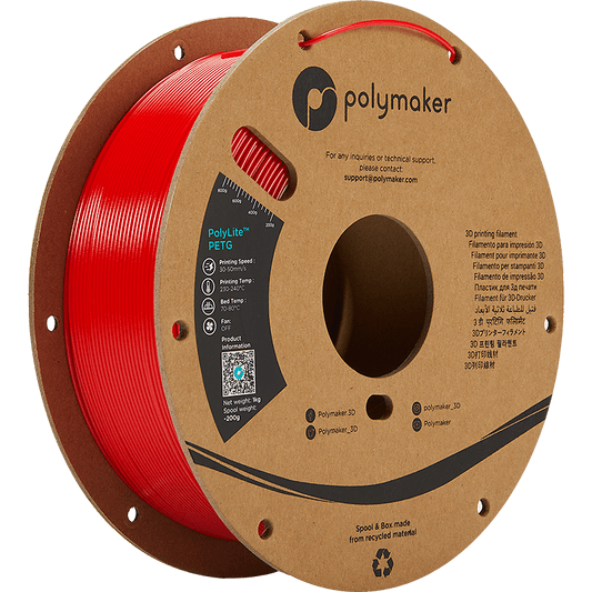 Polymaker PolyLite PETG Rood 1.75 mm 3KG