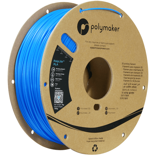 Polymaker PolyLite PLA  Filament Azure Blue 1,75mm 1KG