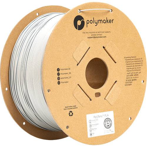 Polymaker PolyTerra Pla filament Cotton White 1.75 mm 3KG