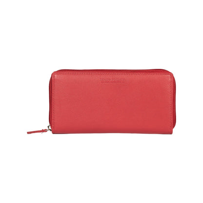 RB12080V | Women's Wallet in Genuine Full Grain Leather, with Light Grain. Red Color. RFID Protection. Dimensions: 20 x 10 x 2.5 cm. Packaging: Gift box bottom/lid-2