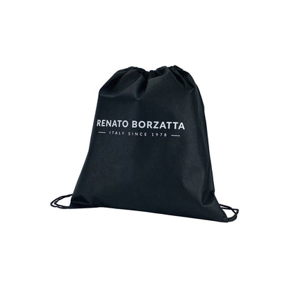 RB2003D | Shoulder/Wrist Bag in Genuine Full Grain Leather, Dollar Grain/Light. Removable Shoulder Strap and Handle. Color Blue. Dimensions: 22 x 14 x 2.5 cm. Packaging: Non-Woven Fabric Bag-3