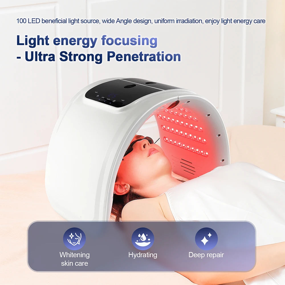 Revitaliseer uw huid met de ForeverLily LED Gezichtsmasker PDT-machine – 7 Kleur Photon Therapie voor ultieme spa-kwaliteit verjonging en verfrissende nano-nevel!