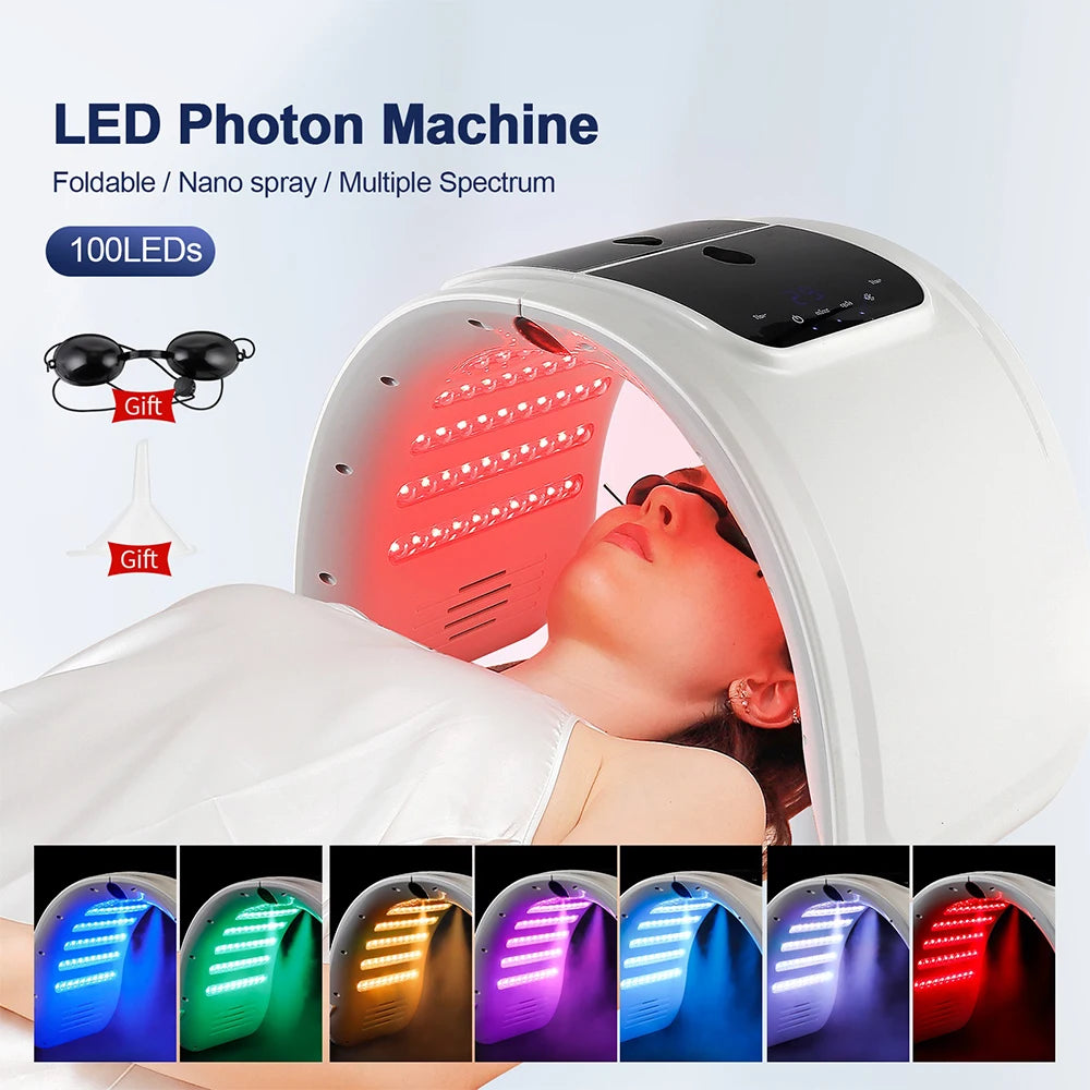Revitaliseer uw huid met de ForeverLily LED Gezichtsmasker PDT-machine – 7 Kleur Photon Therapie voor ultieme spa-kwaliteit verjonging en verfrissende nano-nevel!