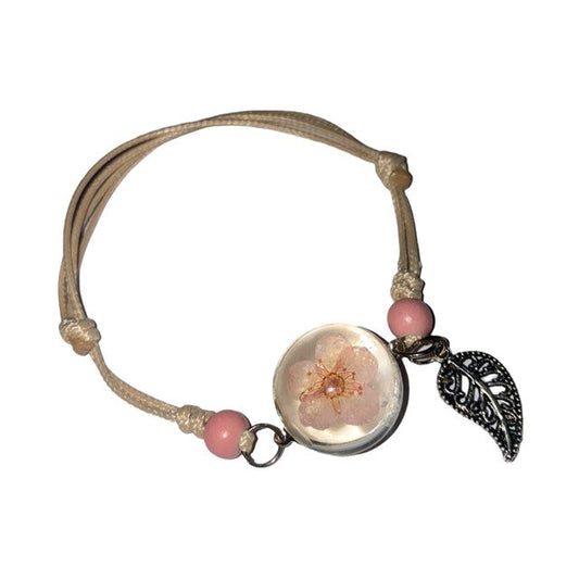 Prachtige Roze Bloemenarmband voor een Verfijnde Look