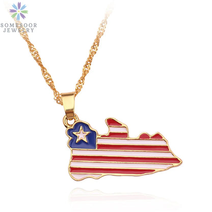 Stijlvolle SOMESOOR Afrikaanse nationale vlag ketting - Vier Nigeria, Ghana en Jamaica met hip-hop emaille hanger kettingjuwelen - Perfect cadeau voor vrouwen