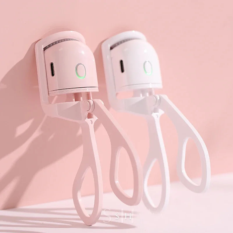 Versterk Je Uiterlijk met Onze USB Oplaadbare Verwarmde Wimpers Curler - Met 2 Temperatuurinstellingen voor Snelle Verwarming & Langdurige Krullen!