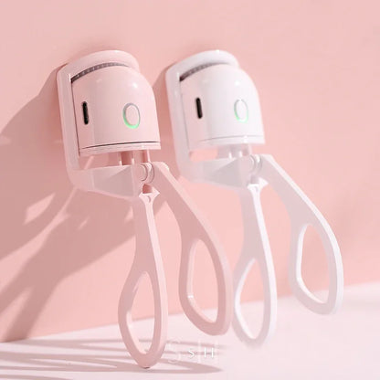 Versterk Je Uiterlijk met Onze USB Oplaadbare Verwarmde Wimpers Curler - Met 2 Temperatuurinstellingen voor Snelle Verwarming & Langdurige Krullen!