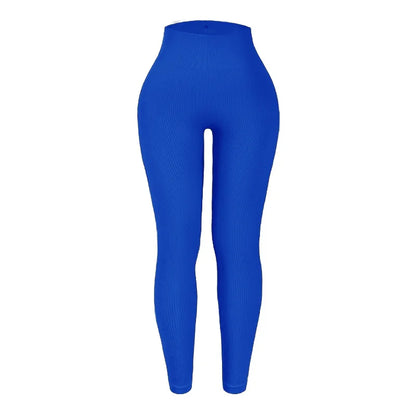 Verhoog je training met hoge taille naadloze gebreide yoga leggings voor vrouwen - stijlvol, slankmakend en perfect voor hardlopen en fitness!