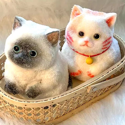 Schattige Jumbo Kitty Kat Taba Siliconen Pluche Speelgoed - Handgemaakte Squeeze Mochi voor Stressverlichting & Ontspanning - Perfect Cadeau voor Kattenliefhebbers!