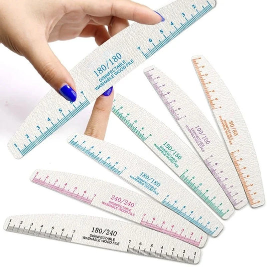Set van 10 Premium Maanförmige Houten Vijlers – Milieuvriendelijke en Wasbare Nagelkunsttools voor Natuurlijke Nagels