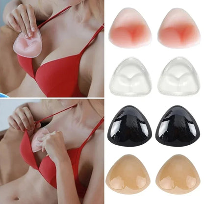 Verhoog je zomerse look met dikkere siliconen bh-inzetstukken - Perfect voor push-up ondersteuning en tepeldekking, ideaal voor bikini's en lingerie!