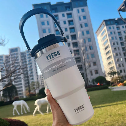 Tyeso Premium RVS Geïsoleerde Koffiemok - Dubbele Laag Thermische Reisbeker voor Warme & Koude Dranken