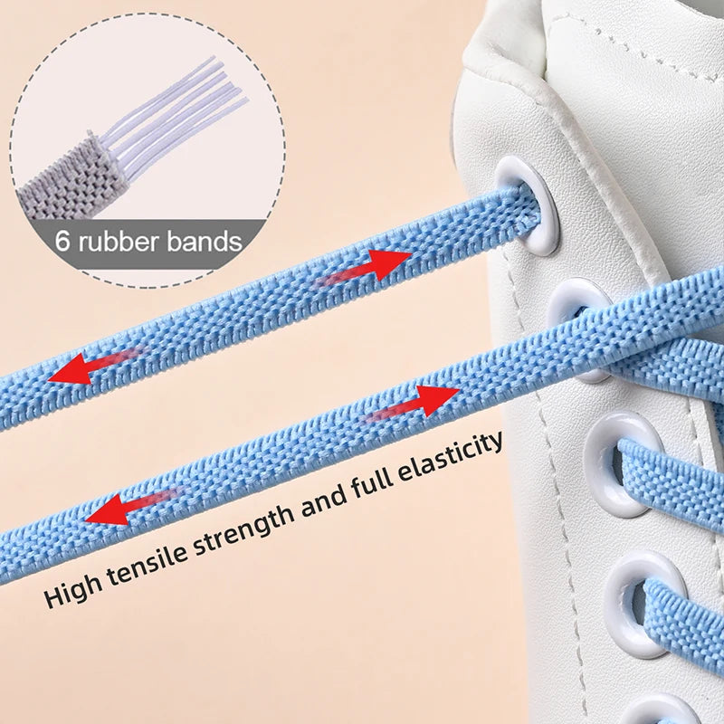 Elastische veters zonder knopen voor moeiteloze buitensneakers - Snelle en veilige pasvorm voor kinderen en volwassenen! Ideale luie veters voor iedereen!