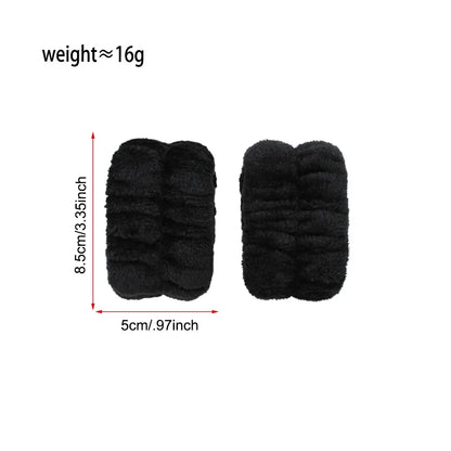 Chique 3-Pack Microfiber Wasbandjes, Scrunchies en Puffy Spa Haarbanden voor Moeiteloze Gezichtsreiniging, Make-up Toepassing en Doucheverzorging!