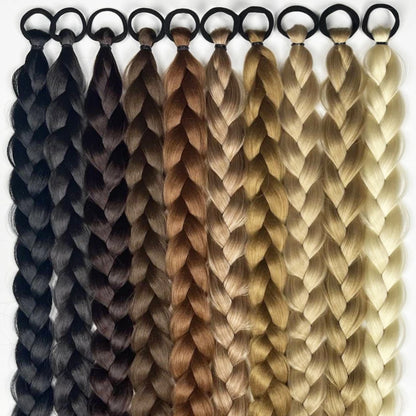 Luxe 24-Inch Synthetische Lange Twist Vlecht Paardestaart Extensions met Rubberband - Perfect voor Dagelijkse Styling en Boksliefhebbers