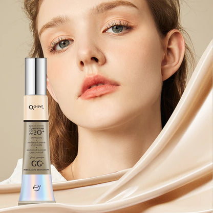 Ocheal 30g CC Cream Foundation - Waterdichte Concealer & Vochtinbrengende Zonnebrandcrème met SPF 50+ voor Langdurige, Verhelderende Make-up Primer