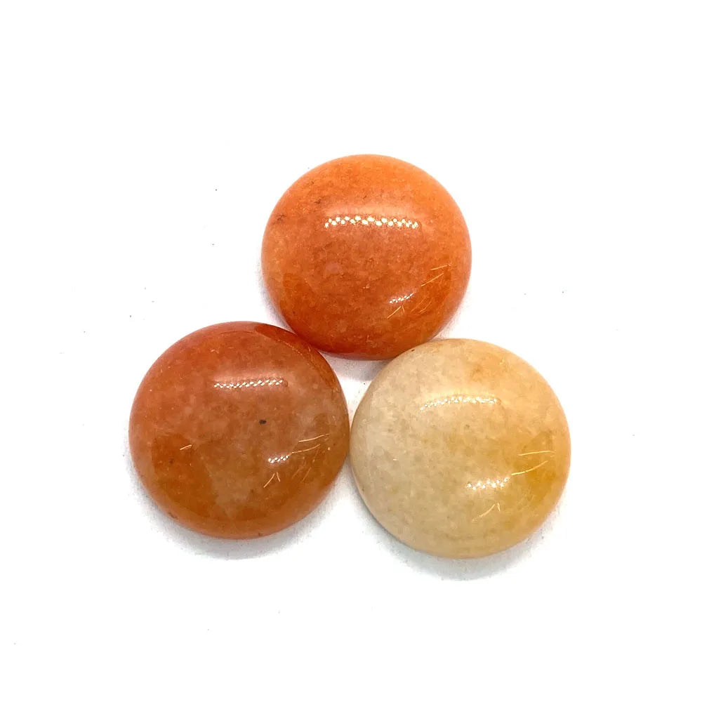 Round Natural Stone Cabochons 4-25mm Flat Back Gemstone Cabs 10pcs for Jewelry Making Rings Earrings Pendants