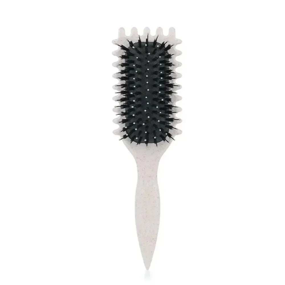 Stijlvolle Vrouwen Holle Krullende Haarkam - Multifunctionele Scalp Massager & Antistatische Fluffy Borstel voor Perfecte Hairstyles
