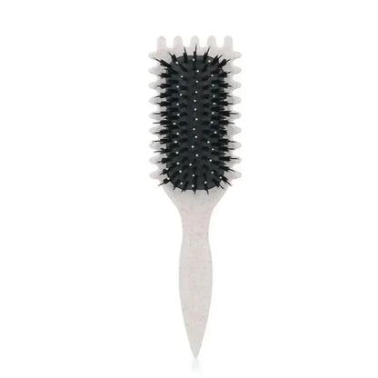 Stijlvolle Vrouwen Holle Krullende Haarkam - Multifunctionele Scalp Massager & Antistatische Fluffy Borstel voor Perfecte Hairstyles