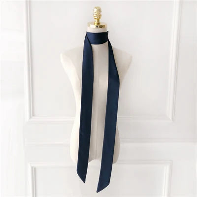Chic 190x5cm Dames Smalle Sjaal - Elegante Effen Kleur Chiffon Zijde in Levendig Rood met Veelzijdige Stylingmogelijkheden: Knoop, Taslint, Haarband of Choker!