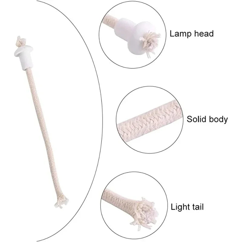 Cotton Candle Wick Roll Round Woven Wick 2mm to 8mm DIY Candle Making Oil Lamp and Wax Candle Supplies