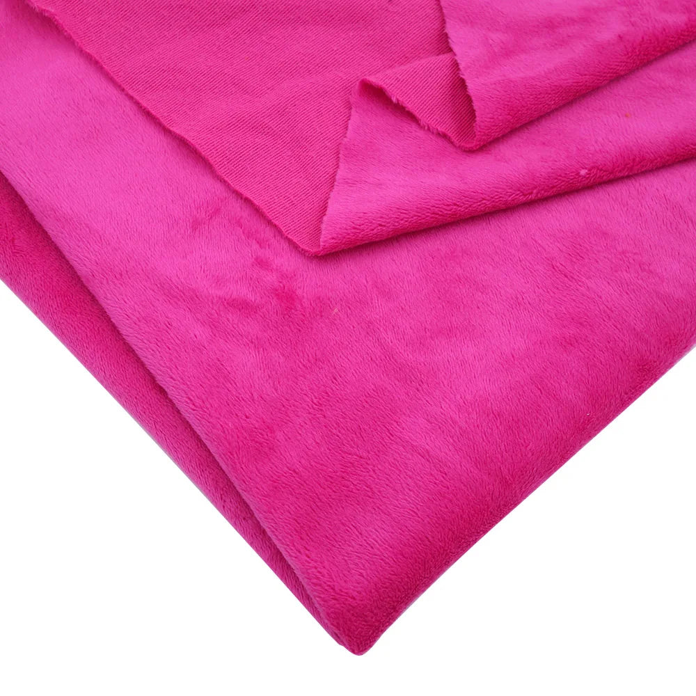 Super Soft Plush Minky Fabric Solid Color Fleece for Dolls Toys DIY Sewing Patchwork Home Textile