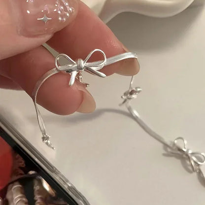 Charmante LATS Mode Zoete Strikarmbanden voor Vrouwen en Meisjes – Oogverblindende Ribbons Strik op een Stijlvolle Slangenketting – Perfecte Feest Sieraad Cadeau!
