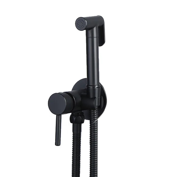 Elegantly Ontworpen Fliger Messing Handheld Bidet Sprayer - De Ultieme Hygiënische Douchekraan voor Uw Toilet met Warm en Koud Water Opties - Handig Draagbare Bidet Ervaring