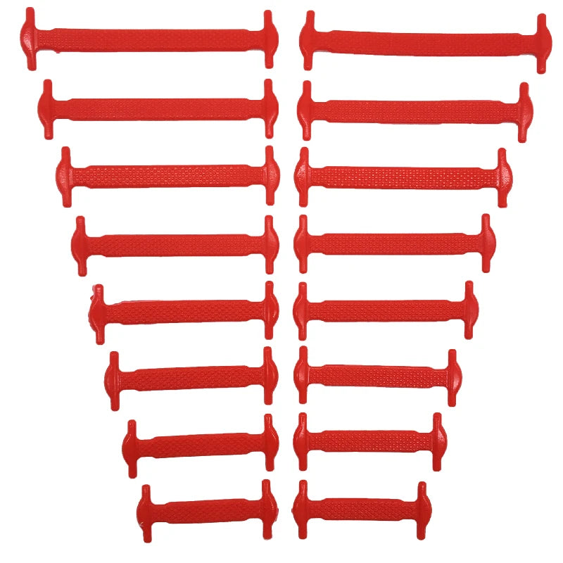 16-delige set van creatieve silicone veters zonder knopen – 12 levendige kleuren van elastische luie veters voor moeiteloze stijl!