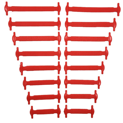 16-delige set van creatieve silicone veters zonder knopen – 12 levendige kleuren van elastische luie veters voor moeiteloze stijl!