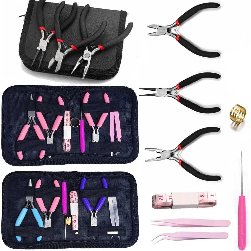 Schmuckherstellung Werkzeug Set 8 teilig Schmuckzangen Perlenwerkzeug Set für DIY Schmuck Reparatur Bastelbedarf