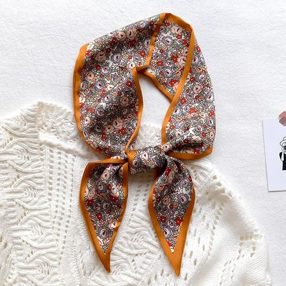 Trendy Floeiende Satijnen Zijde Haar Riem Sjaal voor Vrouwen – Stijlvolle Nekstrik, Tas Sjaal en Skinny Haarband – 2024 Collectie