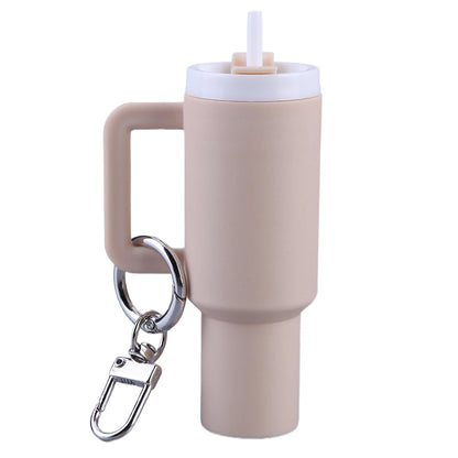 Schattige Mini Tumbler Sleutelhanger - Veelzijdige Chapstick Houder & Charmante Handtas Accessoire voor Schooltassen!