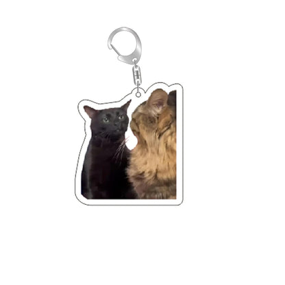 Schattige Grappige Kat Memes Sleutelhanger - Perfecte Studenten Gift, Stijlvolle Lanyard, Schattige Hanger voor Dameshandtassen, Betaalbaar Cadeau voor Je Beste Vrienden!