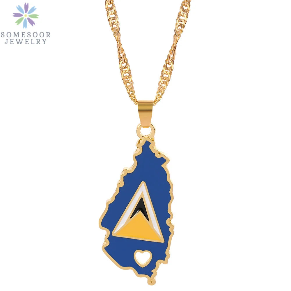 Stijlvolle SOMESOOR Afrikaanse nationale vlag ketting - Vier Nigeria, Ghana en Jamaica met hip-hop emaille hanger kettingjuwelen - Perfect cadeau voor vrouwen