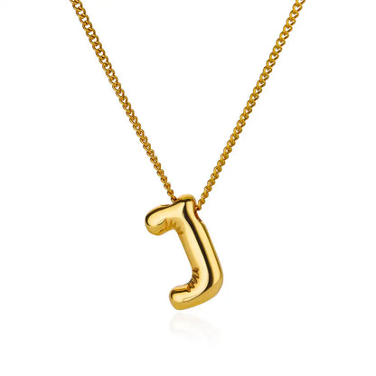 Stijlvolle Chunky Initial Hangertjes Kettingen voor Vrouwen - Gouden RVS A tot Z Bedels, Waterdichte Sieraden Perfect als Verjaardagscadeaus!